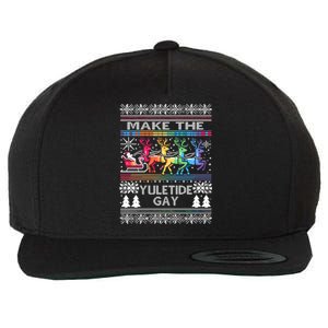 Ugly Christmas Lgbtq Pride Santa Claus Make Yuletide Gay Gift Wool Snapback Cap