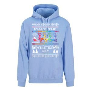 Ugly Christmas Lgbtq Pride Santa Claus Make Yuletide Gay Gift Unisex Surf Hoodie