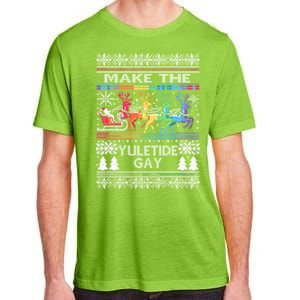 Ugly Christmas Lgbtq Pride Santa Claus Make Yuletide Great Gift Adult ChromaSoft Performance T-Shirt