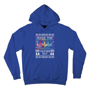 Ugly Christmas Lgbtq Pride Santa Claus Make Yuletide Great Gift Hoodie