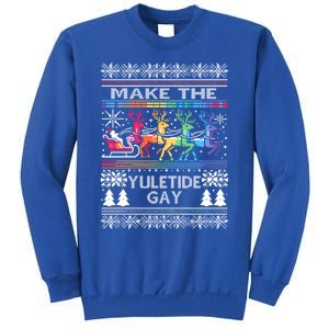 Ugly Christmas Lgbtq Pride Santa Claus Make Yuletide Great Gift Sweatshirt