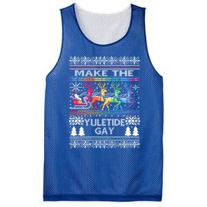 Ugly Christmas Lgbtq Pride Santa Claus Make Yuletide Great Gift Mesh Reversible Basketball Jersey Tank