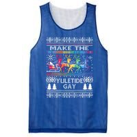 Ugly Christmas Lgbtq Pride Santa Claus Make Yuletide Great Gift Mesh Reversible Basketball Jersey Tank