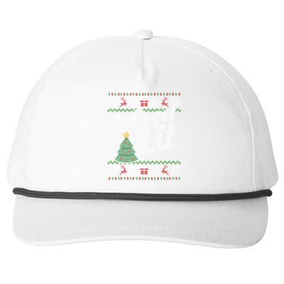 Ugly Christmas Lets Get Lit Funny Tree Gift Snapback Five-Panel Rope Hat