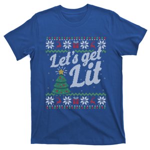 Ugly Christmas Lets Get Lit Funny Tree Gift T-Shirt