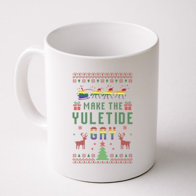 Ugly Christmas Lgbt Pride Rainbow Xmas Make The Yuletide Gay Gift Coffee Mug