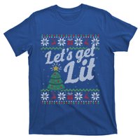 Ugly Christmas Lets Get Lit Funny Tree Funny Gift T-Shirt