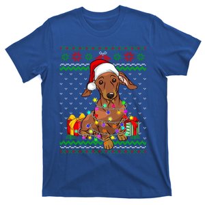 Ugly Christmas Lights Dachshund Dog Lover Gift T-Shirt