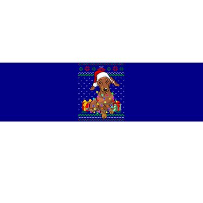 Ugly Christmas Lights Dachshund Dog Lover Gift Bumper Sticker