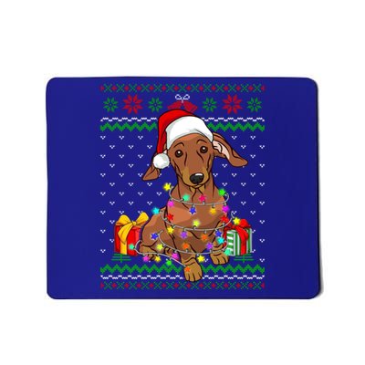 Ugly Christmas Lights Dachshund Dog Lover Gift Mousepad