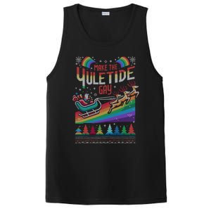 Ugly Christmas Lgbtq Pride Santa Claus Make Yuletide Gift PosiCharge Competitor Tank