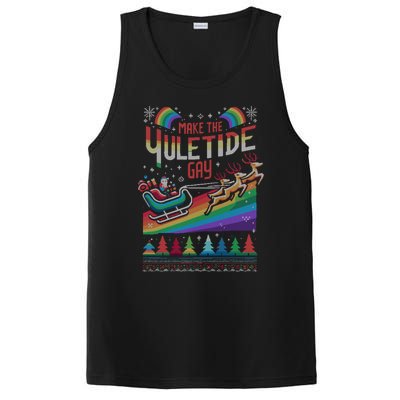 Ugly Christmas Lgbtq Pride Santa Claus Make Yuletide Gift PosiCharge Competitor Tank