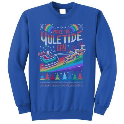 Ugly Christmas Lgbtq Pride Santa Claus Make Yuletide Gift Sweatshirt