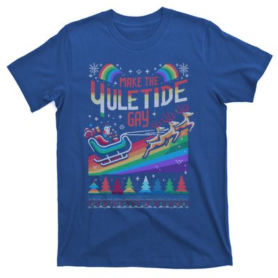 Ugly Christmas Lgbtq Pride Santa Claus Make Yuletide Gift T-Shirt