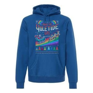 Ugly Christmas Lgbtq Pride Santa Claus Make Yuletide Gift Premium Hoodie