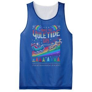 Ugly Christmas Lgbtq Pride Santa Claus Make Yuletide Gift Mesh Reversible Basketball Jersey Tank