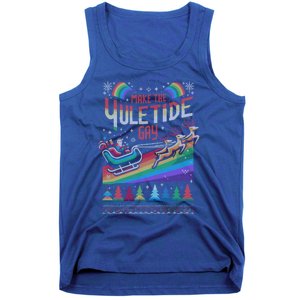 Ugly Christmas Lgbtq Pride Santa Claus Make Yuletide Gift Tank Top