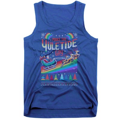 Ugly Christmas Lgbtq Pride Santa Claus Make Yuletide Gift Tank Top