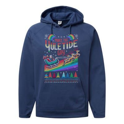 Ugly Christmas Lgbtq Pride Santa Claus Make Yuletide Gift Performance Fleece Hoodie