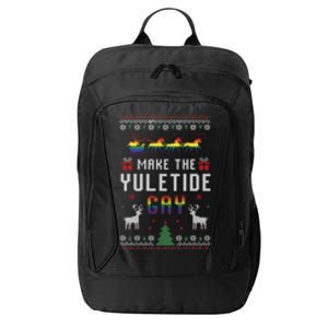 Ugly Christmas Lgbtq Pride Santa Claus Make The Yuletide Gay Gift City Backpack