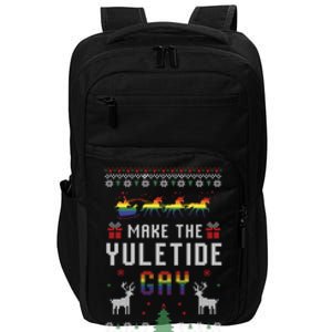 Ugly Christmas Lgbtq Pride Santa Claus Make The Yuletide Gay Gift Impact Tech Backpack