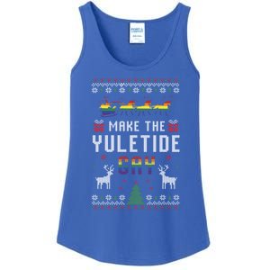 Ugly Christmas Lgbtq Pride Santa Claus Make The Yuletide Gay Gift Ladies Essential Tank