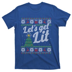 Ugly Christmas Lets Get Lit Funny Tree Funny Gift T-Shirt