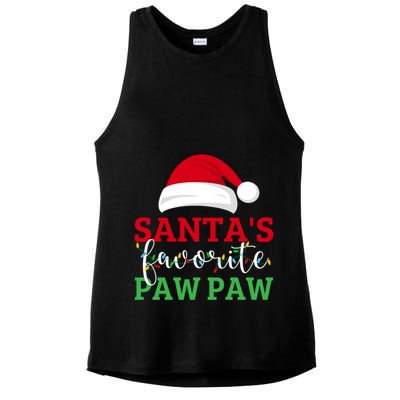 Ugly Christmas Matching Design SantaS Favorite Paw Paw Great Gift Ladies PosiCharge Tri-Blend Wicking Tank