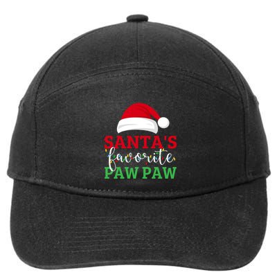 Ugly Christmas Matching Design SantaS Favorite Paw Paw Great Gift 7-Panel Snapback Hat