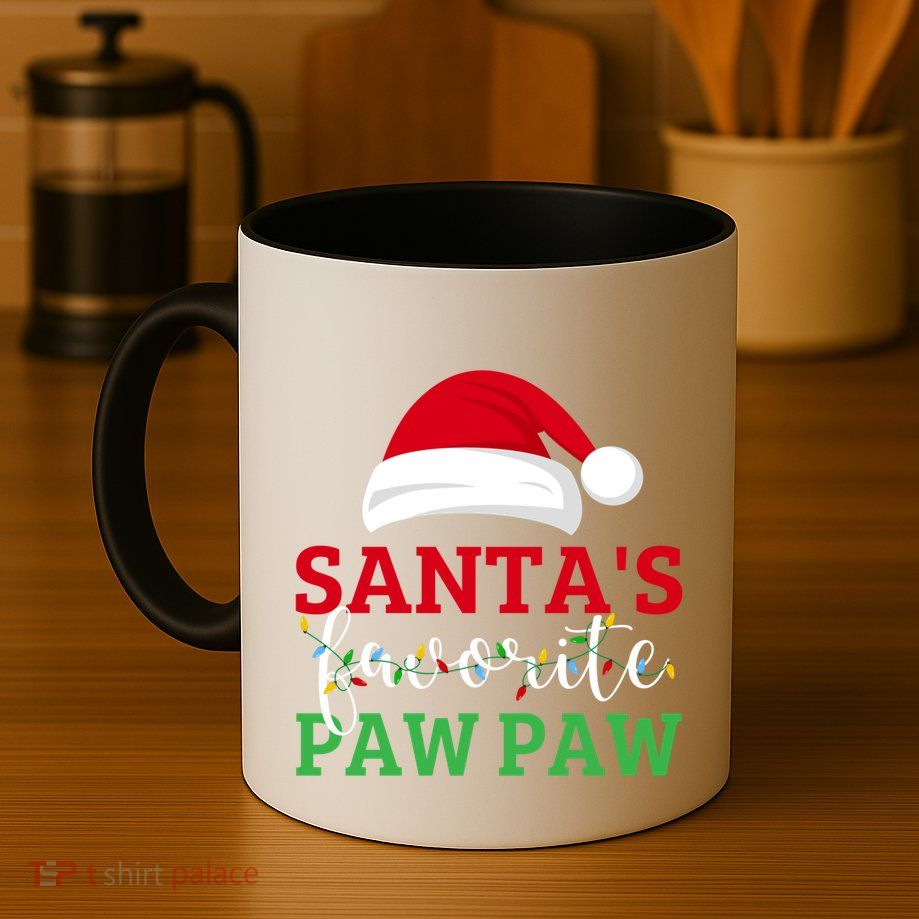 Ugly Christmas Matching Design SantaS Favorite Paw Paw Great Gift Mug