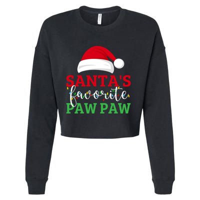 Ugly Christmas Matching Design SantaS Favorite Paw Paw Great Gift Cropped Pullover Crew