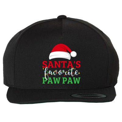 Ugly Christmas Matching Design SantaS Favorite Paw Paw Great Gift Wool Snapback Cap