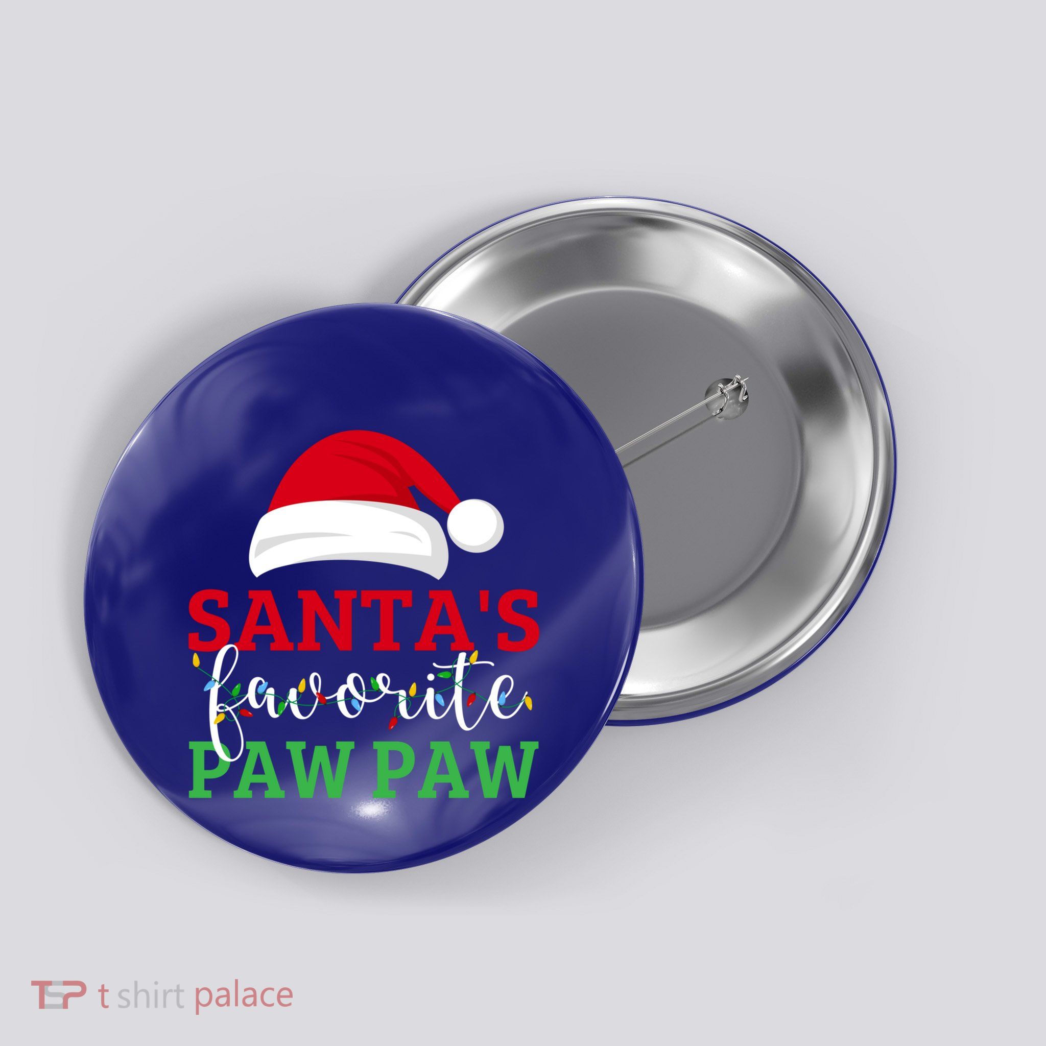 Ugly Christmas Matching Design SantaS Favorite Paw Paw Great Gift Button
