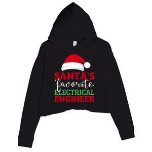 Ugly Christmas Matching SantaS Favorite Electrical Engineer Gift Crop Fleece Hoodie