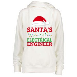 Ugly Christmas Matching SantaS Favorite Electrical Engineer Gift Womens Funnel Neck Pullover Hood