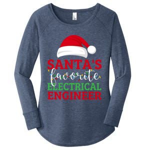 Ugly Christmas Matching SantaS Favorite Electrical Engineer Gift Women's Perfect Tri Tunic Long Sleeve Shirt