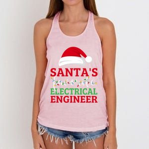 Ugly Christmas Matching SantaS Favorite Electrical Engineer Gift Women's Knotted Racerback Tank