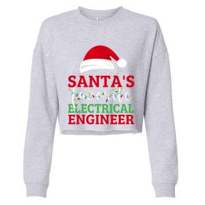 Ugly Christmas Matching SantaS Favorite Electrical Engineer Gift Cropped Pullover Crew