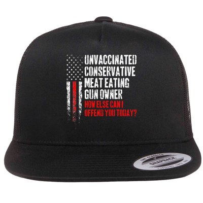 Unvaccinated Conservative Meat Eating Gun Owner Flatbill Hat