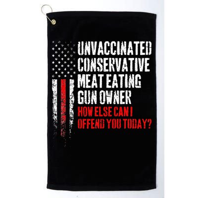 Unvaccinated Conservative Meat Eating Gun Owner Golf Towel