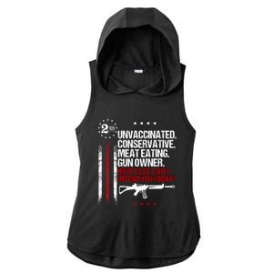 Unvaccinated Conservative Meat Eating Gun Owner Ladies PosiCharge Tri-Blend Wicking Draft Hoodie Tank