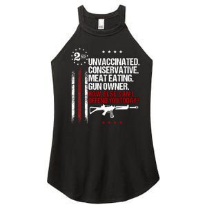 Unvaccinated Conservative Meat Eating Gun Owner Women's Perfect Tri Rocker Tank