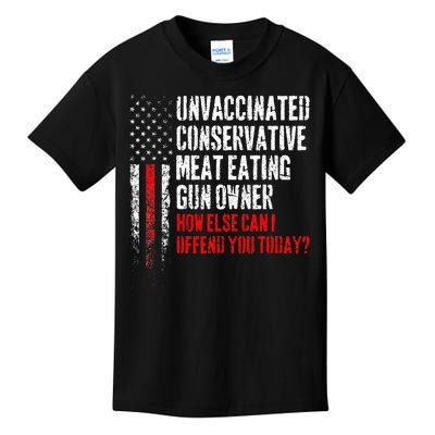 Unvaccinated Conservative Meat Eating Gun Owner Kids T-Shirt