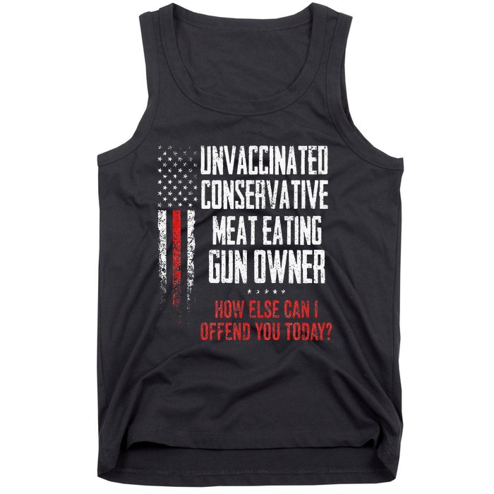 Unvaccinated Conservative Meat Eating Gun Owner Tank Top