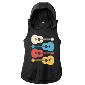 Ukelele Colorful Music Ladies PosiCharge Tri-Blend Wicking Draft Hoodie Tank