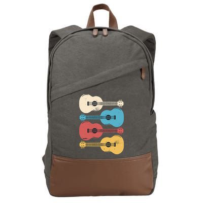 Ukelele Colorful Music Cotton Canvas Backpack