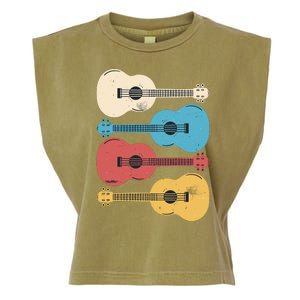 Ukelele Colorful Music Garment-Dyed Women's Muscle Tee