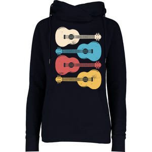 Ukelele Colorful Music Womens Funnel Neck Pullover Hood