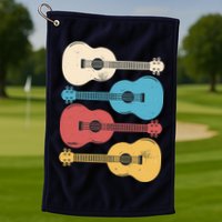 Ukelele Colorful Music Golf Towel