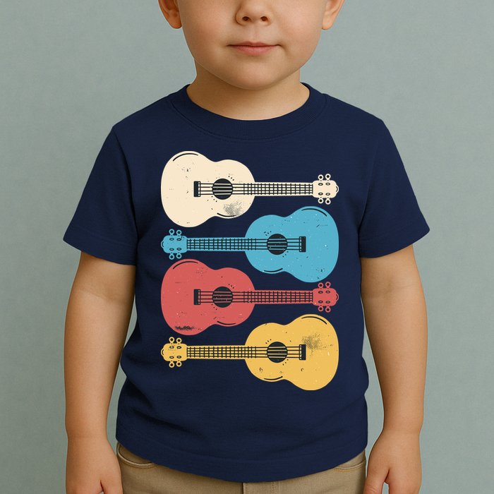 Ukelele Colorful Music Toddler T-Shirt